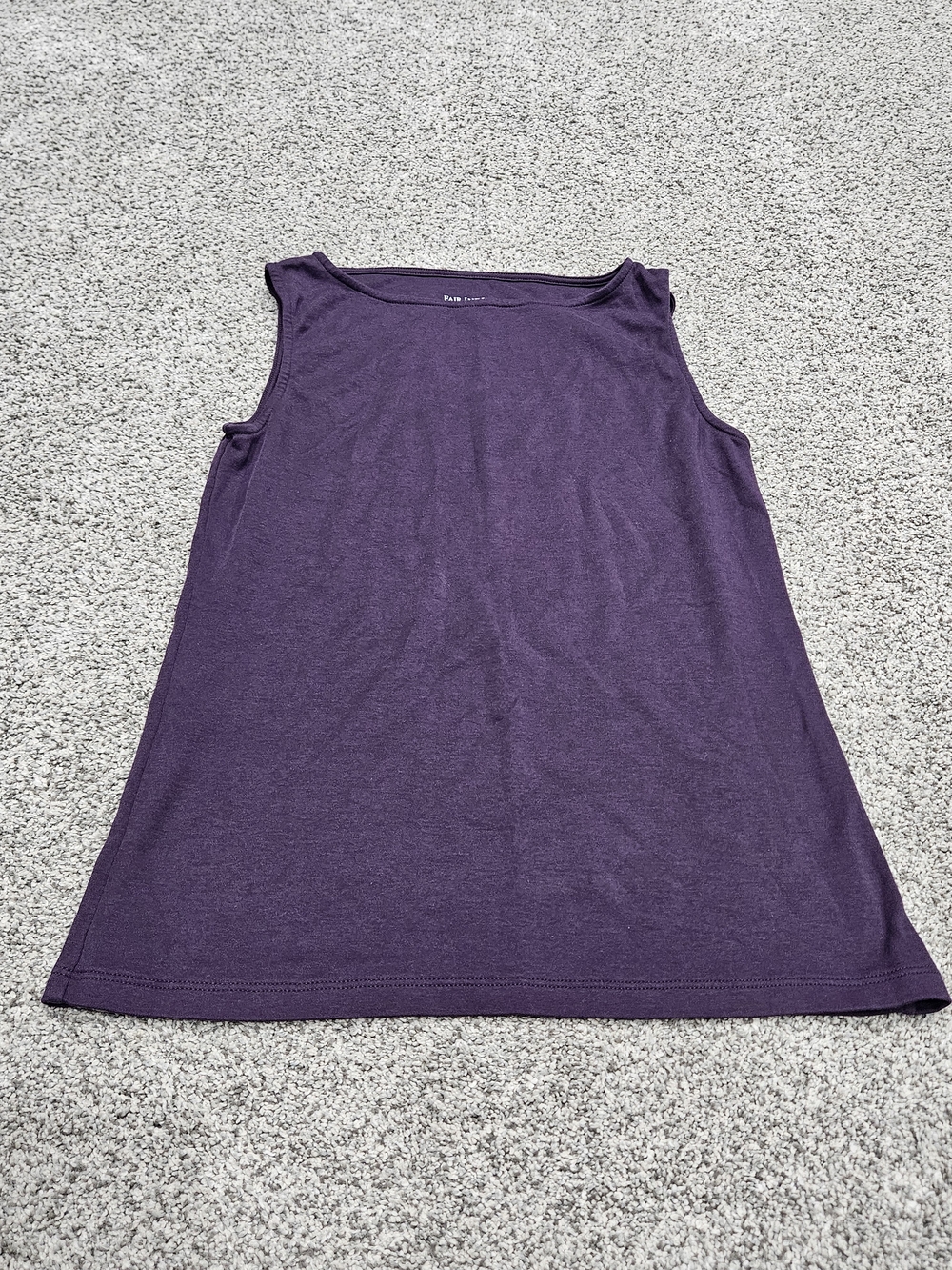 Fair Indigo Women’s Purple Sleeveless Tank Top 100% Organic Prima Cotton